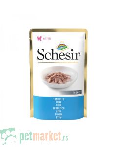 Schesir: Hrana za mačiće komadići mesa u želeu, 85 gr