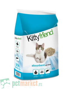 Kitty Friend: Upijajući posip za mačke Absorbent, 30l