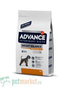 Advance Veterinary: Hrana za gojazne pse srednjih i velikih rasa Weight Balance Medium/Maxi, 3 kg