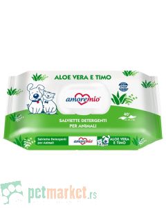 AmoreMio: Vlažne maramice za ljubimce Aloe vera, 40 kom