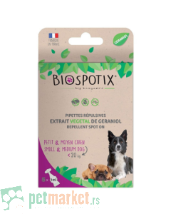 Biospotix: Preparat protiv buva i krpelja za male i srednje rase Dog Spot On, 5x1ml