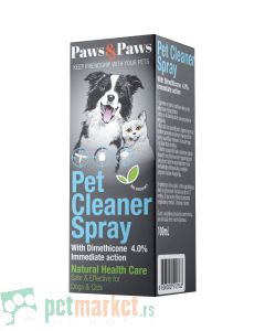 Paws and Paws: Preparat protiv parazita na bazi demetikona Cleaner Sprej, 100 ml