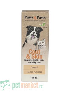 Paws and Paws: Preparat je za povećanje kvaliteta kože i dlake Coat & Skin, 100 ml