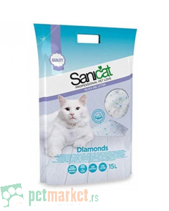 Sanicat: Silikonski posip za mačke Diamonds, 5l
