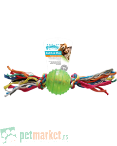 Pawise: Gumena loptica na kanapu Ball with Rope