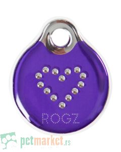 Rogz: ID privezak za pse Purple Chrome