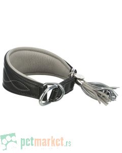 Trixie: Kožna ogrlica za hrtove Active Sighthound, crna