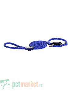 Rogz: Povodac sa ogrlicom Rope Moxon Lead, plavi