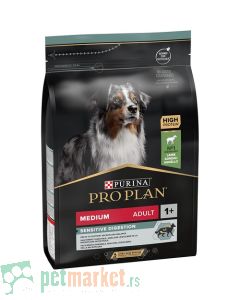Pro Plan: Hrana za odrasle pse Medium Sensitive Digestion, Jagnjetina, 14 kg