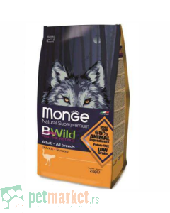 Monge Bwild: Hrana za odrasle pse Adult Low Grain, Noj, 2.5 kg