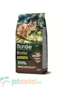 Monge Bwild: Hrana za odrasle mačke Adult Grain Free, Bizon, 1.5 kg