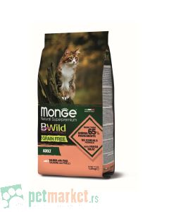 Monge Bwild: Hrana za odrasle mačke Adult Grain Free, Losos, 1.5 kg