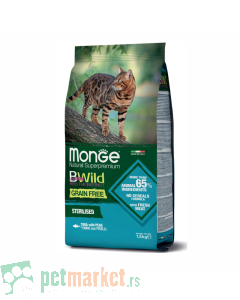 Monge Bwild: Hrana za sterilisane mačke Sterilised Grain Free, 1.5 kg