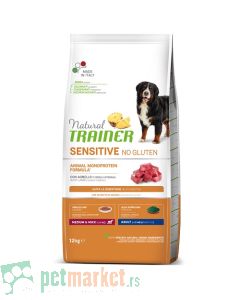 Trainer Natural: Hrana za odrasle pse srednjih i velikih rasa Adult Medium/Maxi Sensitive Jagnjetina i Pirinač,12 kg