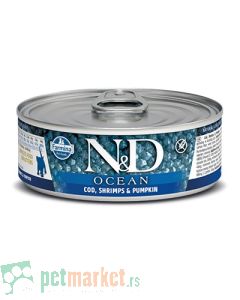 N&D Grain Free: Vlažna hrana za mačiće Ocean Kitten, Bundeva i Bakalar