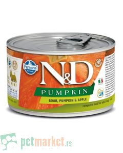 N&D: Vlažna hrana za pse malih rasa Pumpkin Mini Adult, 3x140 gr