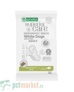 Nature’s Protection: Poslastica za pse sa belim krznom Hipoallergenic Dental, 150 gr
