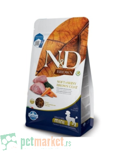 N&D Brown: Hrana za odrasle braon pse malih rasa Soft & Shini Brown Coat, 2 kg