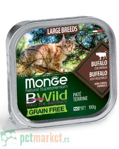 Monge Bwild: Pašteta za velike mačke Adult Large Grain Free, 100 gr