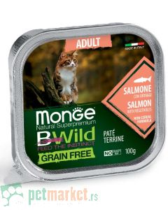 Monge Bwild: Pašteta za mačke Adult Grain Free, 100 gr