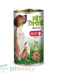 Pet Throne: Komadići mesa u Gravy sosu za pse, 1250 gr