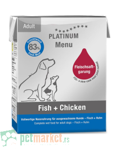 Platinum: Kompletan obrok za odrasle pse Menu, riba i piletina