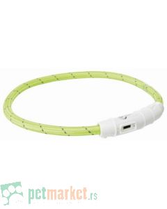 Trixie: Svetleća ogrlica Flash Light Ring USB Green