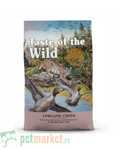 Taste of the Wild: Hrana za mačke Lowland Creek, Prepelica i divlja patka