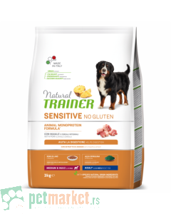 Trainer Natural: Hrana za odrasle pse Sensitive Medium/Maxi Adult, Šunka, 12 kg