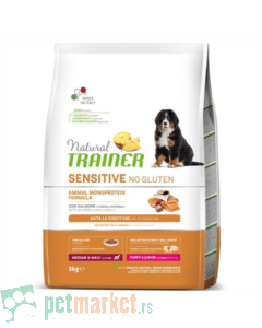 Trainer Natural: Hrana za štence Sensitive Medium/Maxi Puppy&Junior, Losos