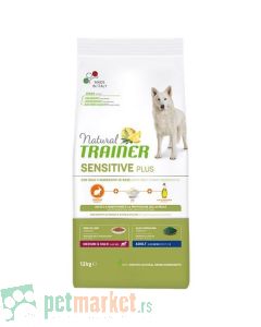Trainer: Hrana za osetljive pse srednjih i velikih rasa Medium/Maxi Adult Natural Sensitive Plus, Zečetina, 12 kg