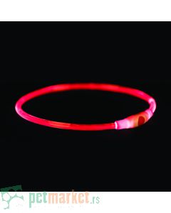 Trixie: Svetleća ogrlica sa USB-om Flash Light Ring, pink