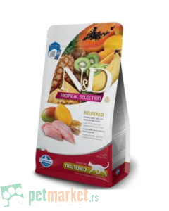 N&D Tropical: Hrana za odrasle kastrirane mačke Adult Neutered Piletina