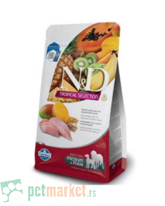 N&D Tropical: Hrana za odrasle pse srednjih i velikih rasa Medimu/Maxi Adult Piletina, 10 kg