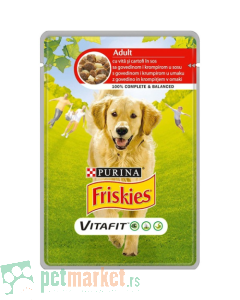 Friskies: Vlažna hrana za odrasle pse Adult, 100 gr