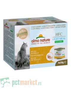 Almo Nature: Vlažna hrana za mačke HFC Natural Light Meal, 4x50 gr