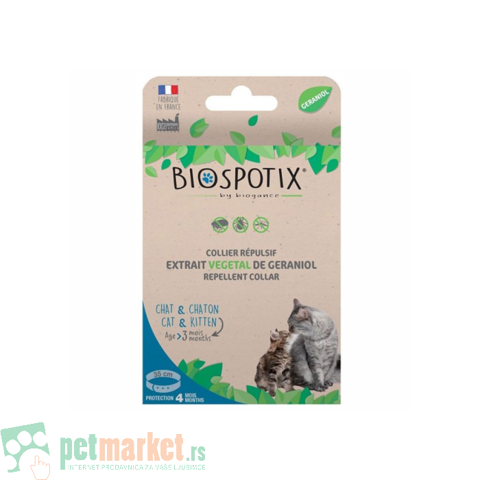 Biospotix: Ogrlica protiv parazita za mačke i mačiće Cat/Kitten Collar